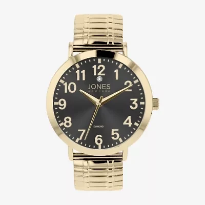 Jones N.Y. Mens Gold Tone Bracelet Watch 03675g-42-G27