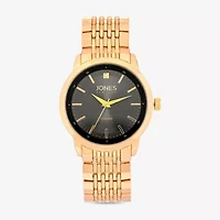 Jones N.Y. Mens Gold Tone Bracelet Watch M0183g-42-G27
