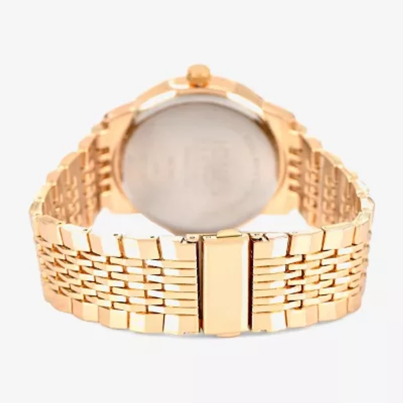 Jones N.Y. Mens Gold Tone Bracelet Watch M0183g-42-G27