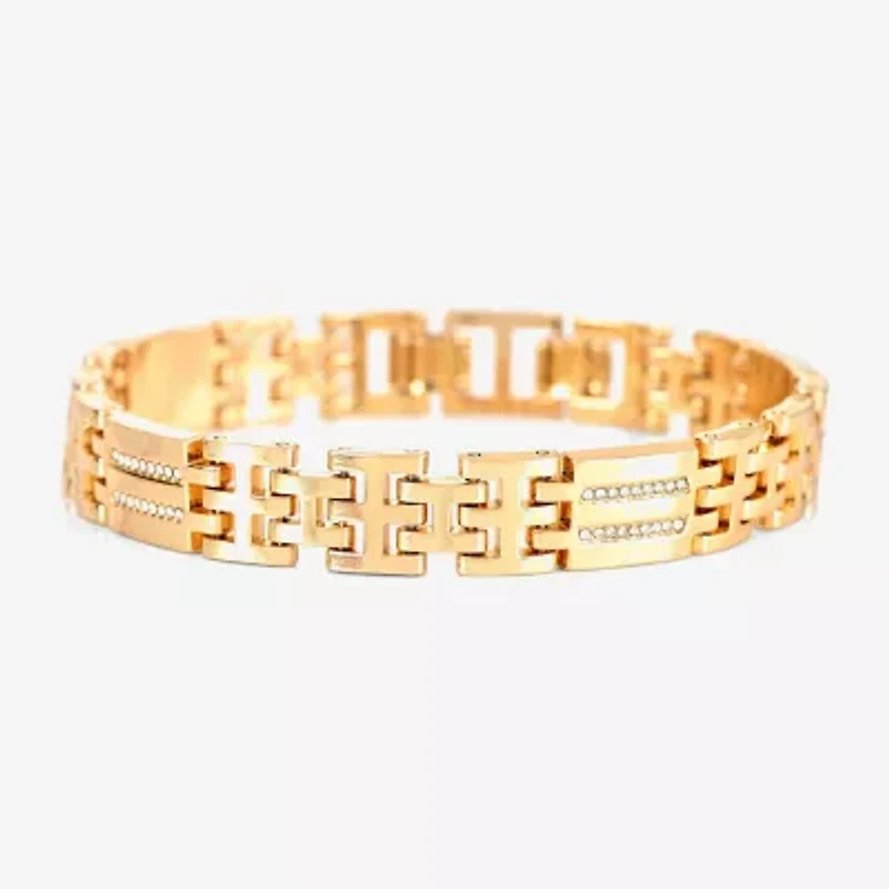 Jones N.Y. Mens Gold Tone Bracelet Watch M0183g-42-G27