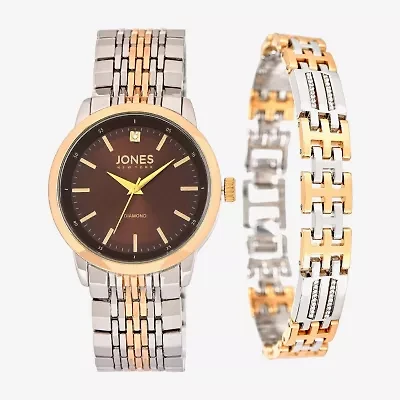 Jones N.Y. Mens Two Tone Bracelet Watch M0183s-42-S34
