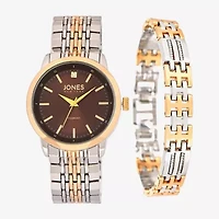 Jones N.Y. Mens Two Tone Bracelet Watch M0183s-42-S34