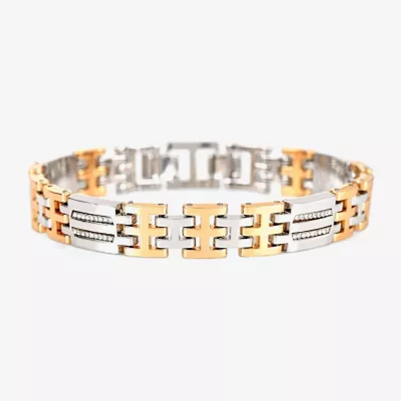 Jones N.Y. Mens Two Tone Bracelet Watch M0183s-42-S34