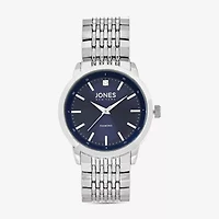 Jones N.Y. Mens Silver Tone Bracelet Watch M0183s-42-J28
