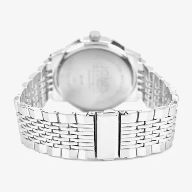 Jones N.Y. Mens Silver Tone Bracelet Watch M0183s-42-J28