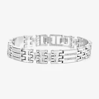 Jones N.Y. Mens Silver Tone Bracelet Watch M0183s-42-J28