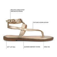 Journee Collection Womens Tangie Ankle Strap Flat Sandals