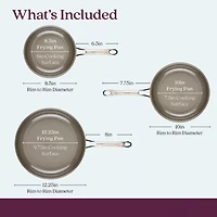Anolon Everlast Stainless Steel Ceramic 3-pc. Frying Pan Set