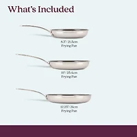 Anolon Everlast Stainless Steel Ceramic 3-pc. Frying Pan Set