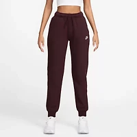 Nike Womens Drawstring Waist Cuffed Mid Rise Fleece Active Jogger Pant