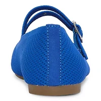 Mixit Double Buckle Mary Jane Womens Square Closed Toe Ballet Flats