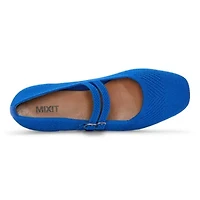 Mixit Double Buckle Mary Jane Womens Square Closed Toe Ballet Flats