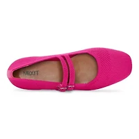 Mixit Double Buckle Mary Jane Womens Square Closed Toe Ballet Flats