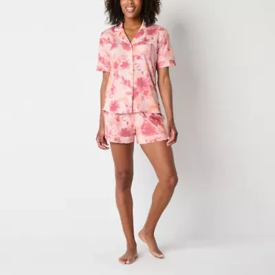 Ambrielle Womens Short Sleeve 2-pc. Pajama Sets