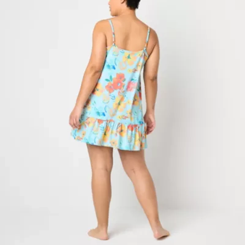 Sleep Chic Womens Sleeveless Plus Nightshirt