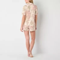 Ambrielle Womens Short Sleeve 2-pc. Pajama Sets