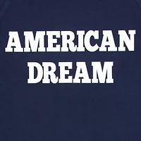 American Dream Womens Juniors Crew Neck Short Sleeve Loose Fit Graphic T-Shirt