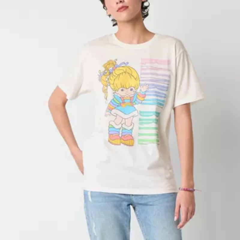 Grayson Threads, The Label Juniors Rainbow Brite Boyfriend Tee Womens Crew Neck Short Sleeve Graphic T-Shirt