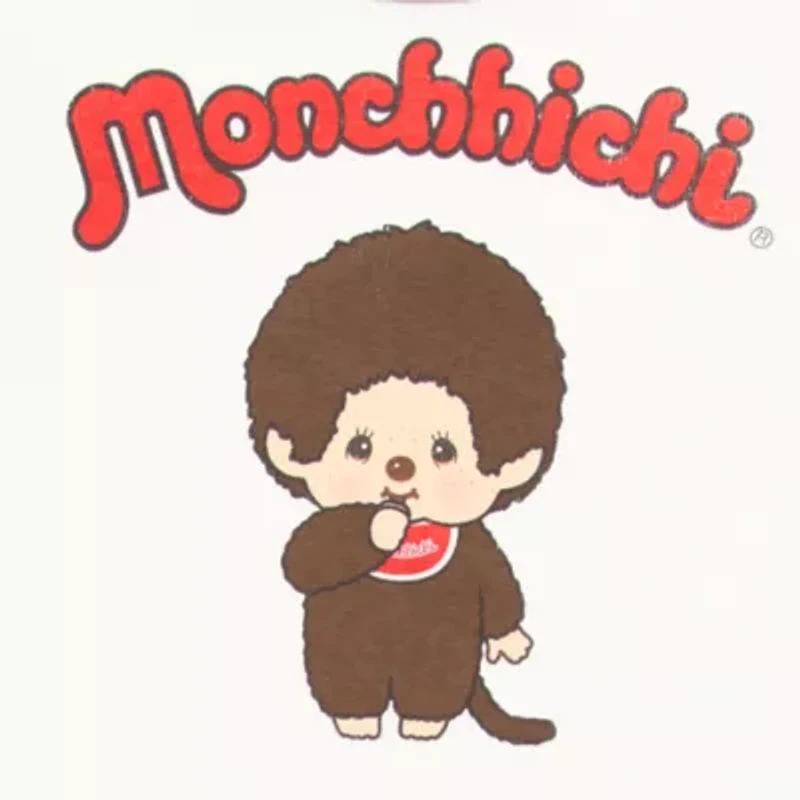 New World Monchichi Ringer Tee Womens Crew Neck Short Sleeve Juniors Graphic T-Shirt
