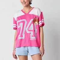 New World Monchichi Football Womens Juniors V Neck Short Sleeve Jersey