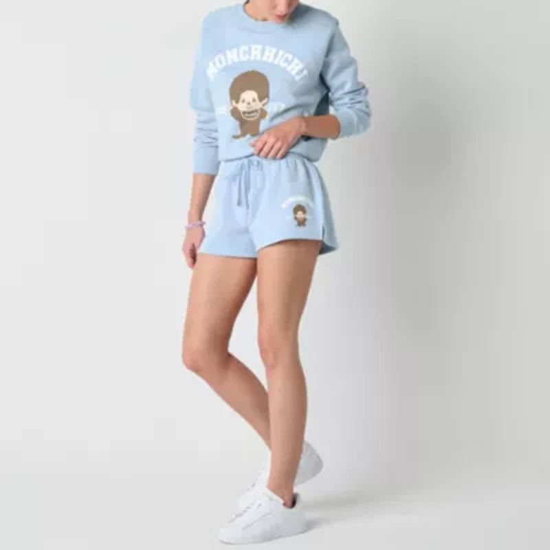 New World Monchichi Varsity Fleece Short Juniors Womens Pull-On