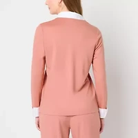 Black Label by Evan-Picone Womens Long Sleeve Blouse