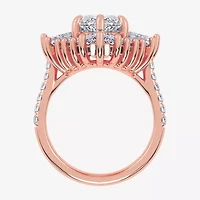 (G-H / Vs2-Si1) Womens 6 3/4 Ct. T.W. Lab Grown White Diamond 10K Gold Marquise Side Stone Cocktail Ring