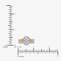 Signature By Modern Bride (G-H,Vs2-Si1) Womens 1 1/2 CT. T.W. Lab Grown White Diamond 14K Gold Oval Halo Engagement Ring