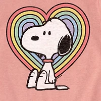 Big Kid Girls Crew Neck Short Sleeve Peanuts T-Shirt