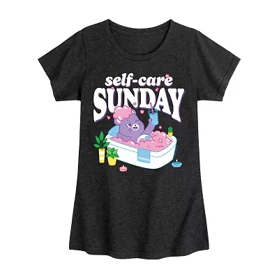 Big Kid Girls Crew Neck Short Sleeve Care Bears T-Shirt