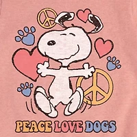 Big Kid Girls Crew Neck Short Sleeve Peanuts T-Shirt