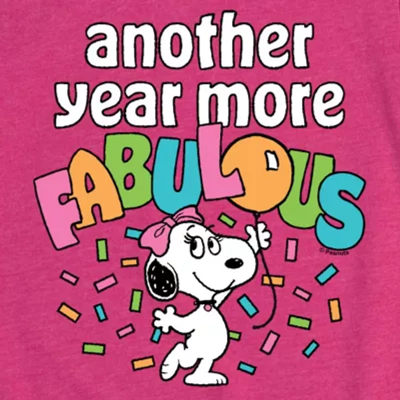 Big Kid Girls Crew Neck Short Sleeve Peanuts T-Shirt