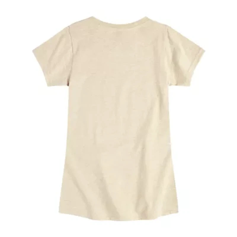 Big Kid Girls Crew Neck Short Sleeve Peanuts T-Shirt