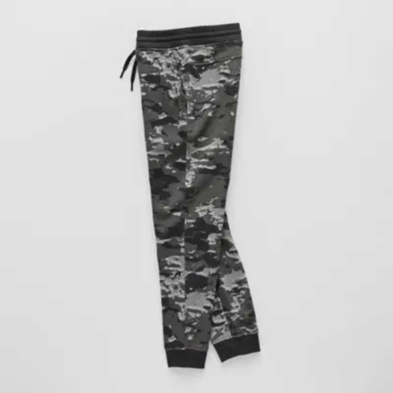 Xersion Little & Big Kid Boys Cuffed Mid Rise Regular Fit Fleece Jogger Pant