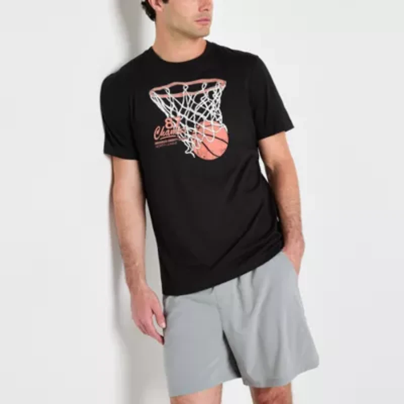 Xersion Mens Crew Neck Short Sleeve Regular Fit Graphic T-Shirt