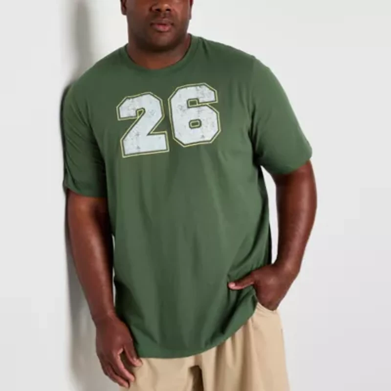 Xersion Mens Crew Neck Short Sleeve Regular Fit Big and Tall Graphic T-Shirt