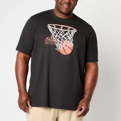 Xersion Mens Crew Neck Short Sleeve Regular Fit Big and Tall Graphic T-Shirt