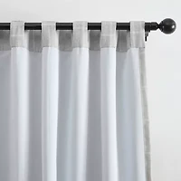 Elrene Home Fashions Sawyer Windowpane Rod Pocket Back Tab Energy Saving Blackout Single Curtain Panel