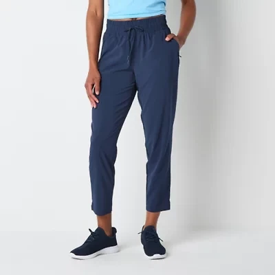 Xersion Womens FeatherLite Woven Mid Rise Tapered Pull-On Pants