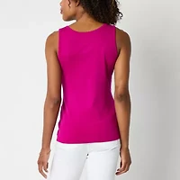 St. John's Bay Womens Scoop Neck Sleeveless Tank Top