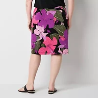 Liz Claiborne Womens Mid Rise Pencil Skirt-Plus