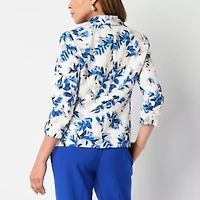 Black Label by Evan-Picone Textured Womens Classic Fit Suit Jacket