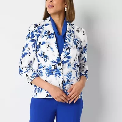 Black Label by Evan-Picone Textured Womens Classic Fit Suit Jacket