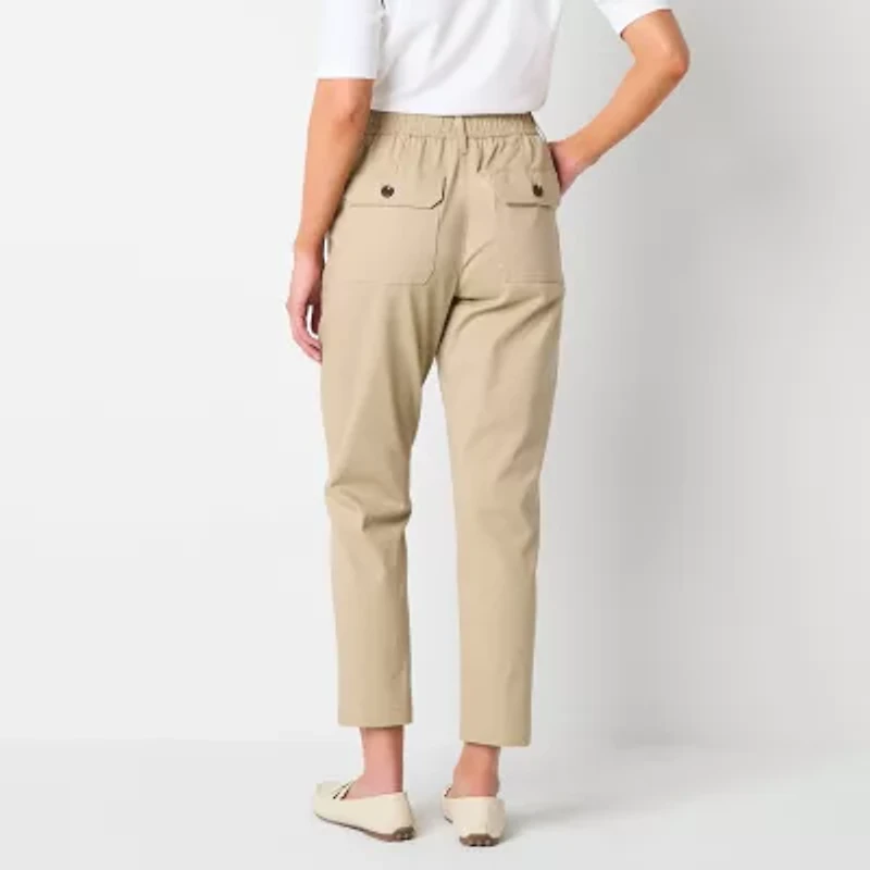 St. John's Bay Womens Tall Slim Flat Front Pant