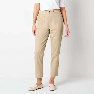 St. John's Bay Womens Tall Slim Flat Front Pant
