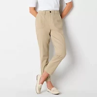 St. John's Bay Womens Tall Slim Flat Front Pant