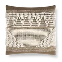 Indigo Road by Egypt Sherrod Chez Knotted Stripe Cotton Rich Square Throw Pillow