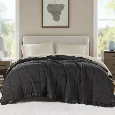 Madison Park Prospect Lightweight Down Alternative Blanket with Satin Trim