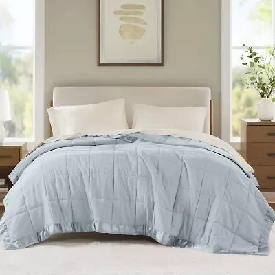 Madison Park Prospect Lightweight Down Alternative Blanket with Satin Trim