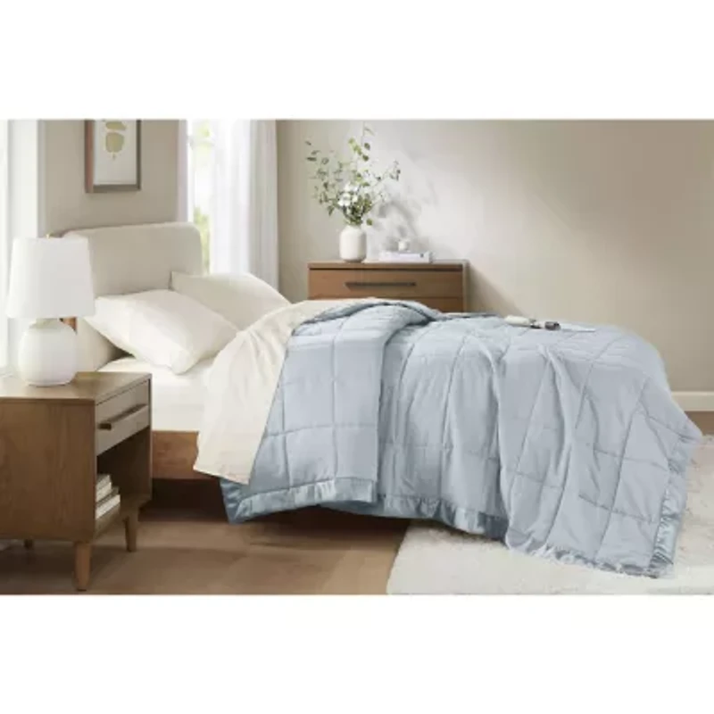 Madison Park Prospect Lightweight Down Alternative Blanket with Satin Trim